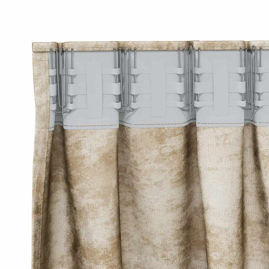 Velvet Gordijnen met gordijnen 2 pcs Crème 175 x 140 cm Fluweel