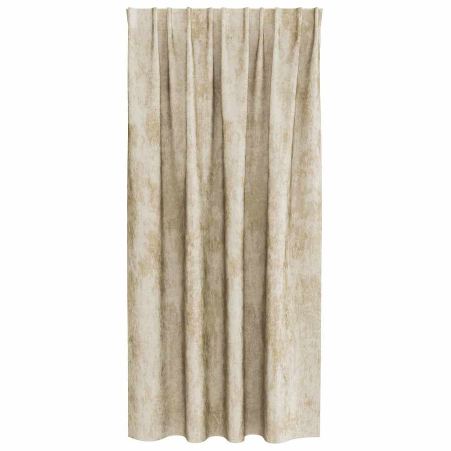 Velvet Gordijnen met gordijnen 2 pcs Crème 175 x 140 cm Fluweel