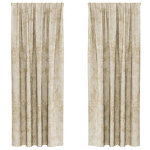 Velvet Gordijnen met gordijnen 2 pcs Crème 245 x 140 cm Fluweel