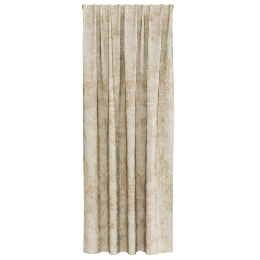 Velvet Gordijnen met gordijnen 2 pcs Crème 245 x 140 cm Fluweel