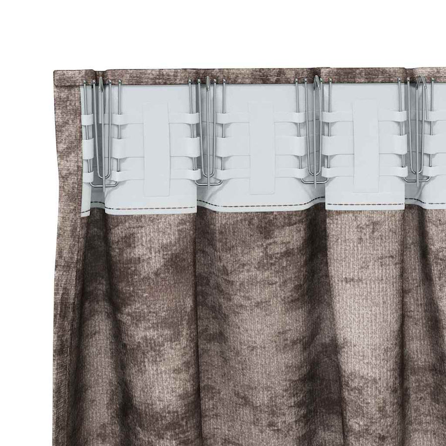 Velvet Gordijnen 2 pcs Cappuccino 140 x 140 cm Fluweel