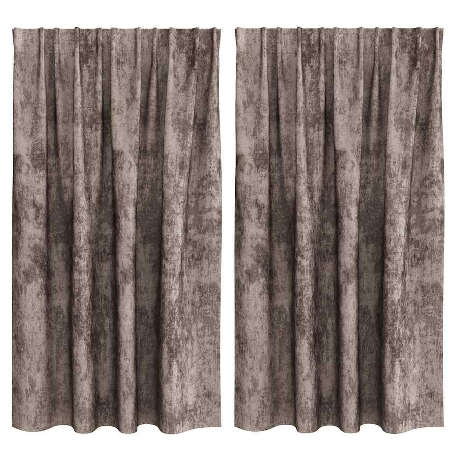 Velvet Gordijnen 2 pcs Cappuccino 140 x 140 cm Fluweel