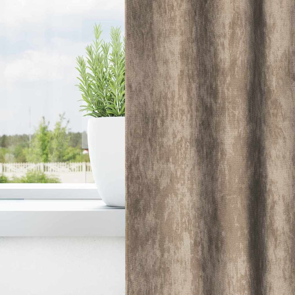 Velvet Gordijnen 2 pcs champagne 140 x 140 cm Fluweel