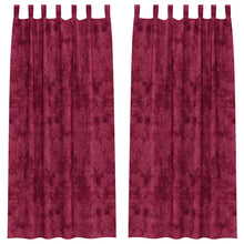 Velvet Gordijnen 2 pcs Wijnrood 225 x 140 cm Fluweel