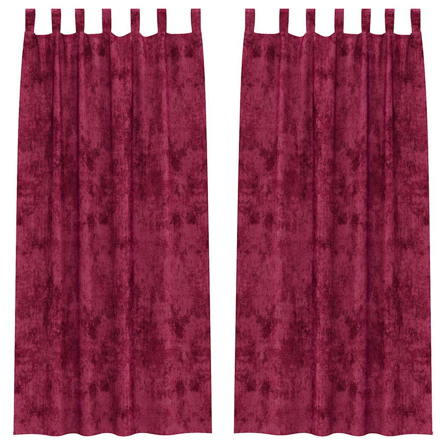 Velvet Gordijnen 2 pcs Wijnrood 225 x 140 cm Fluweel