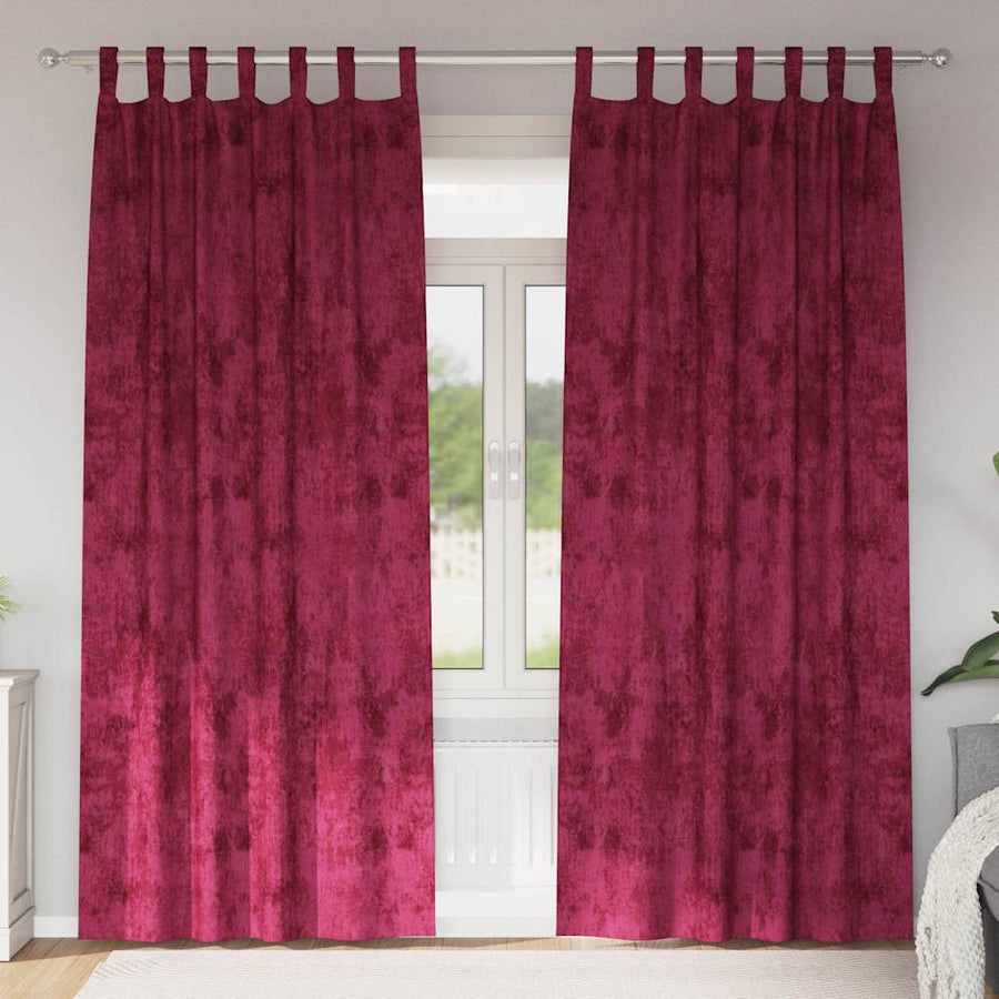 Velvet Gordijnen 2 pcs Wijnrood 260 x 140 cm Fluweel