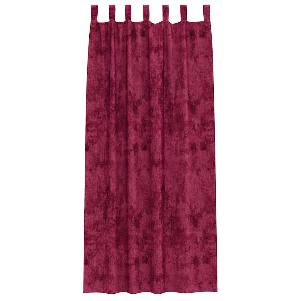 Velvet Gordijnen 2 pcs Wijnrood 260 x 140 cm Fluweel