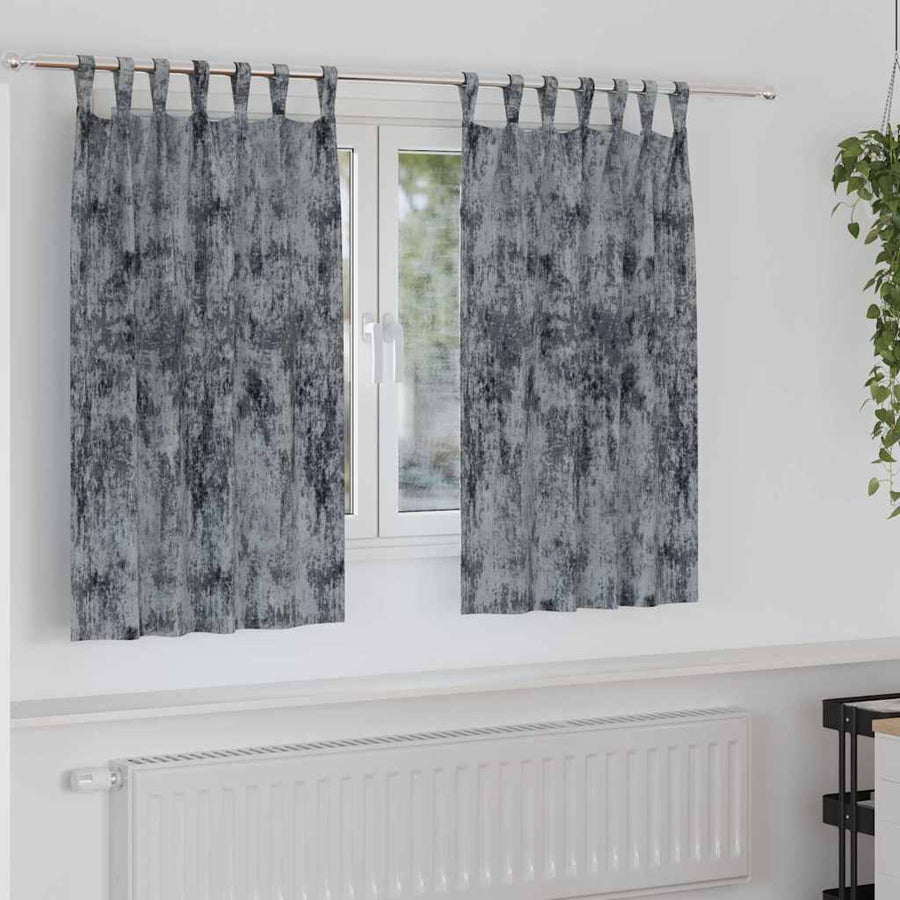 Velvet Gordijnen 2 pcs Zilvergrijs 140 x 140 cm Fluweel
