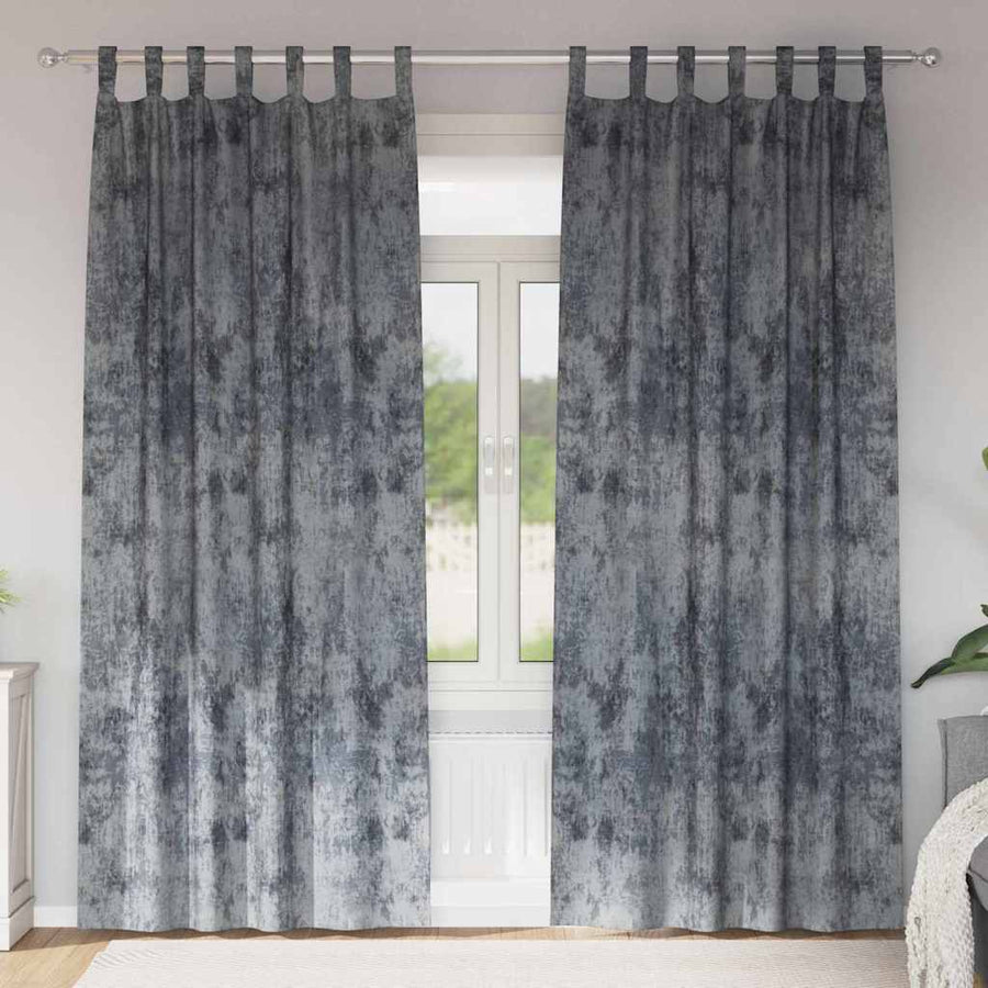 Velvet Gordijnen 2 pcs Zilvergrijs 225 x 140 cm Fluweel