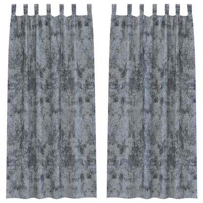 Velvet Gordijnen 2 pcs Zilvergrijs 225 x 140 cm Fluweel