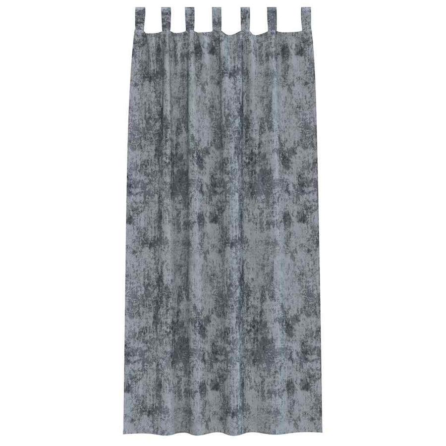 Velvet Gordijnen 2 pcs Zilvergrijs 225 x 140 cm Fluweel