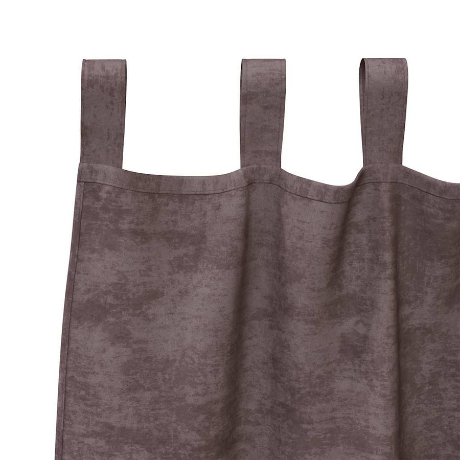 Velvet Gordijnen met gordijnen 2 pcs Bruin 175 x 140 cm Fluweel