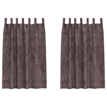 Velvet Gordijnen met gordijnen 2 pcs Bruin 175 x 140 cm Fluweel