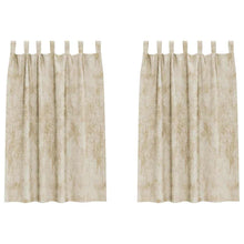 Velvet Gordijnen met gordijnen 2 pcs Crème 175 x 140 cm Fluweel