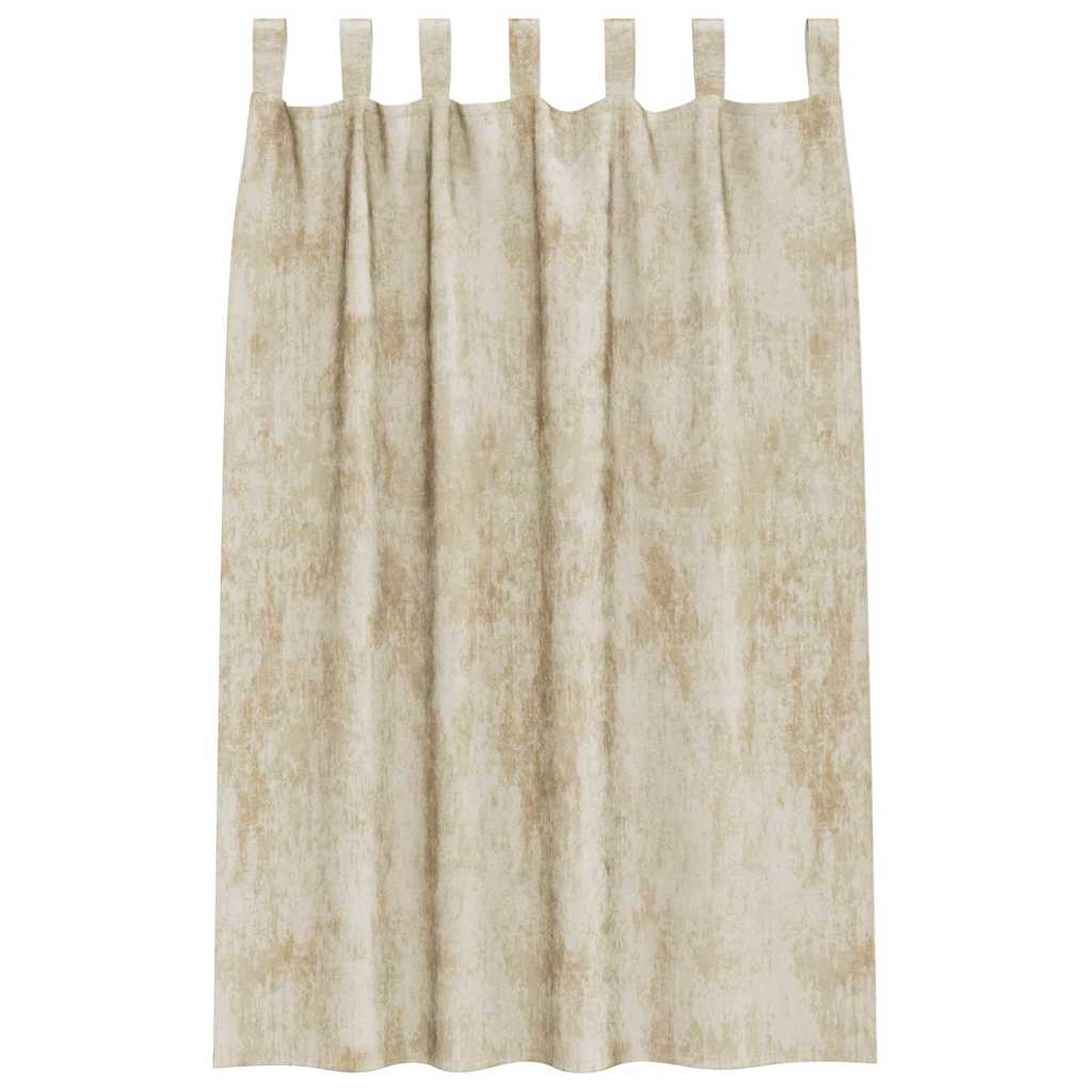 Velvet Gordijnen met gordijnen 2 pcs Crème 175 x 140 cm Fluweel