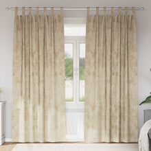 Velvet Gordijnen met gordijnen 2 pcs Crème 245 x 140 cm Fluweel
