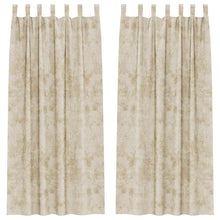 Velvet Gordijnen met gordijnen 2 pcs Crème 245 x 140 cm Fluweel
