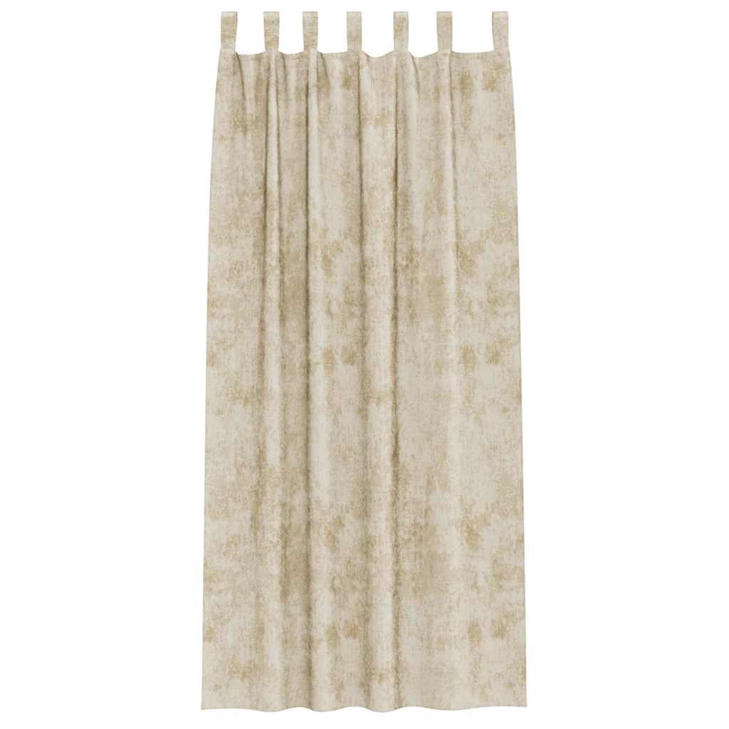 Velvet Gordijnen met gordijnen 2 pcs Crème 245 x 140 cm Fluweel