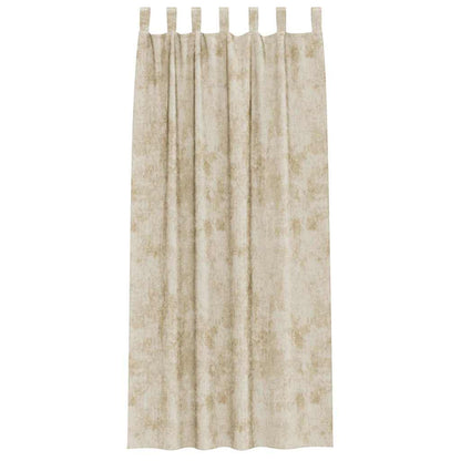 Velvet Gordijnen met gordijnen 2 pcs Crème 245 x 140 cm Fluweel