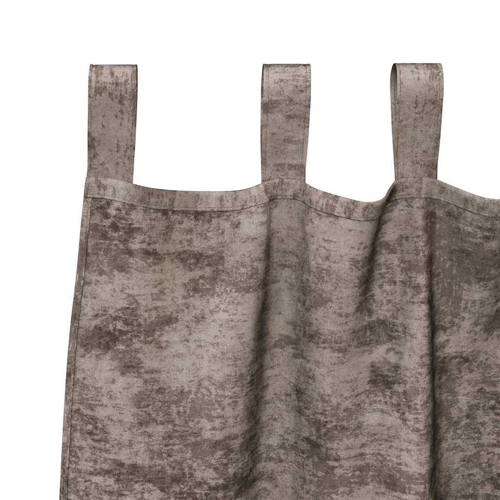 Velvet Gordijnen 2 pcs Cappuccino 245 x 140 cm Fluweel