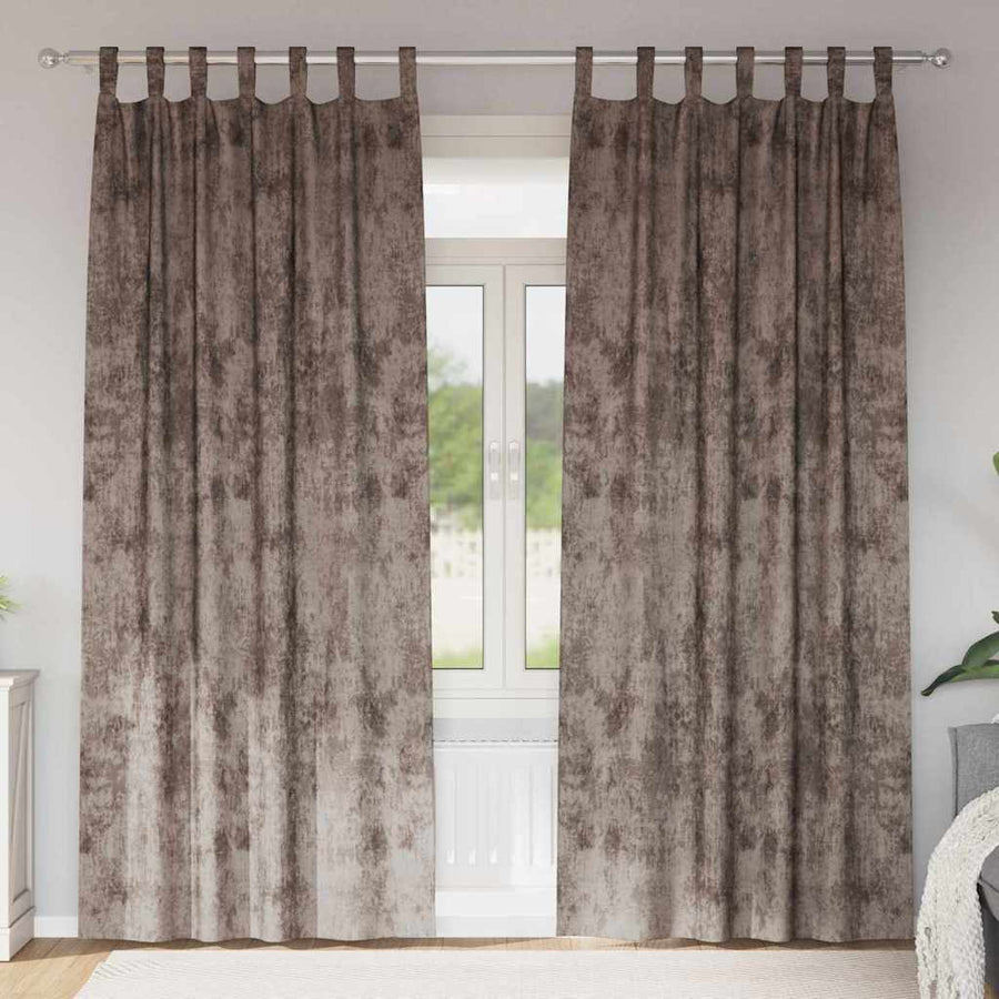 Velvet Gordijnen 2 pcs Cappuccino 245 x 140 cm Fluweel