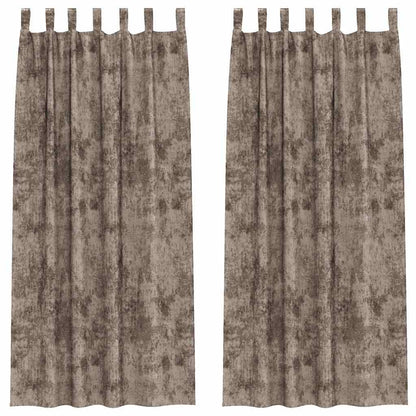 Velvet Gordijnen 2 pcs Cappuccino 245 x 140 cm Fluweel