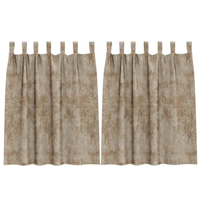 Velvet Gordijnen 2 pcs champagne 140 x 140 cm Fluweel