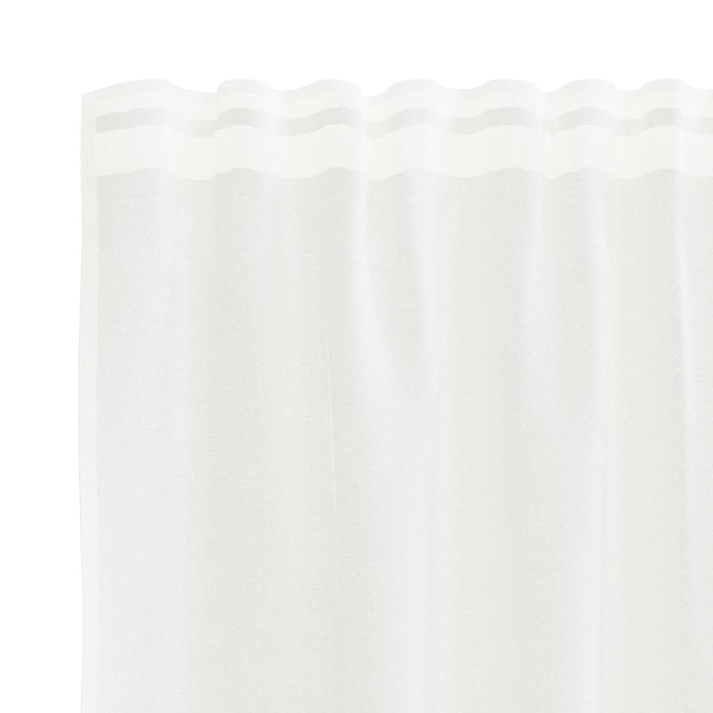 Kantgordijn met gordijnen Wit 150 x 160 cm Polyester