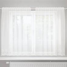 Kantgordijn met gordijnen Wit 150 x 160 cm Polyester
