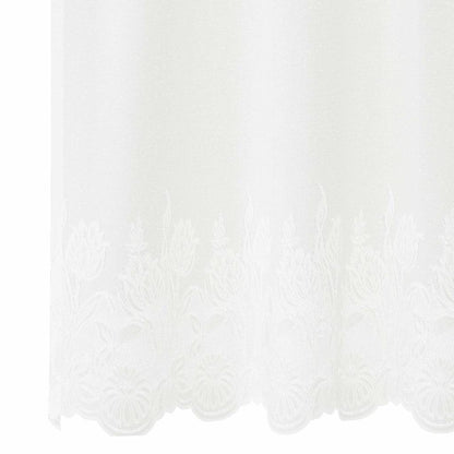 Gordijnen met gordijnen Bloemen Wit 200 x 140 cm Polyester