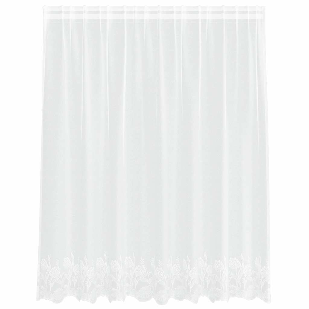 Gordijnen met gordijnen Bloemen Wit 200 x 140 cm Polyester