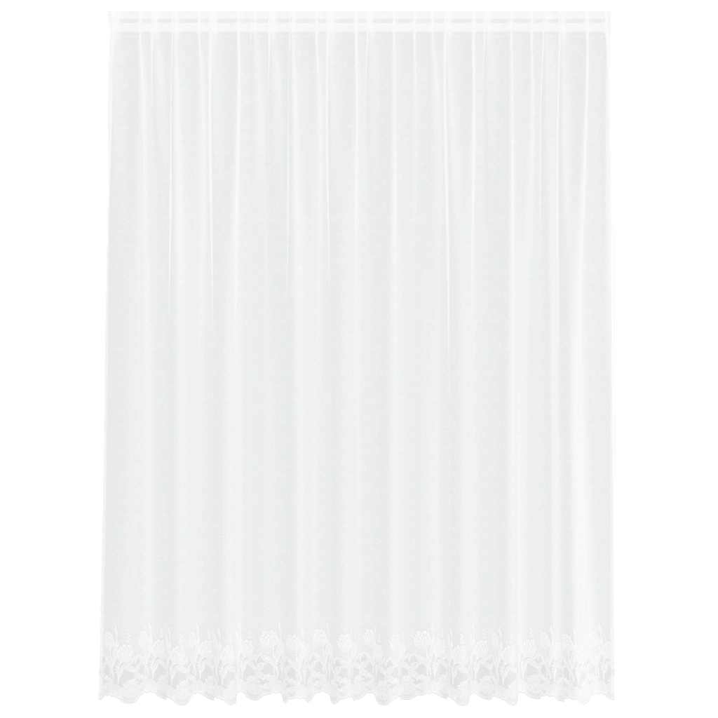 Gordijnen met gordijnen Bloemen Wit 300 x 240 cm Polyester