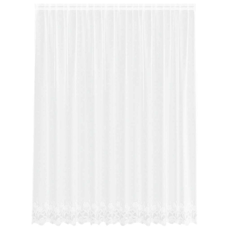 Gordijnen met gordijnen Bloemen Wit 300 x 240 cm Polyester
