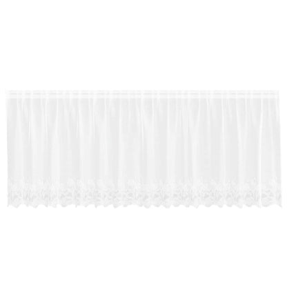 Gordijnen met gordijnen Bloemen Wit 400 x 120 cm Polyester
