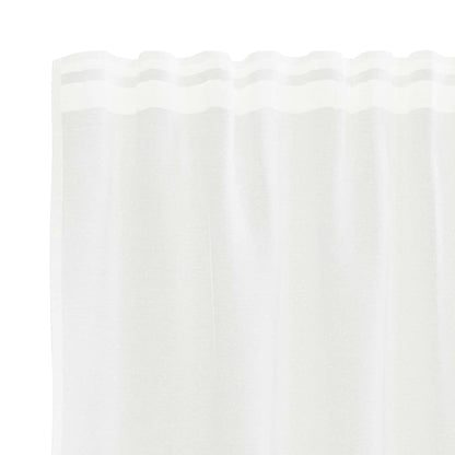 Kantgordijn met gordijnen Wit 900 x 240 cm Polyester