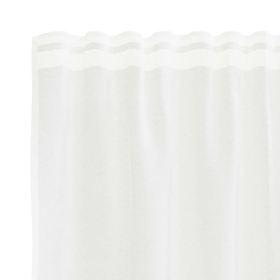 Kantgordijn met gordijnen Wit 900 x 240 cm Polyester