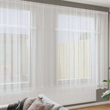 Kantgordijn met gordijnen Wit 900 x 240 cm Polyester
