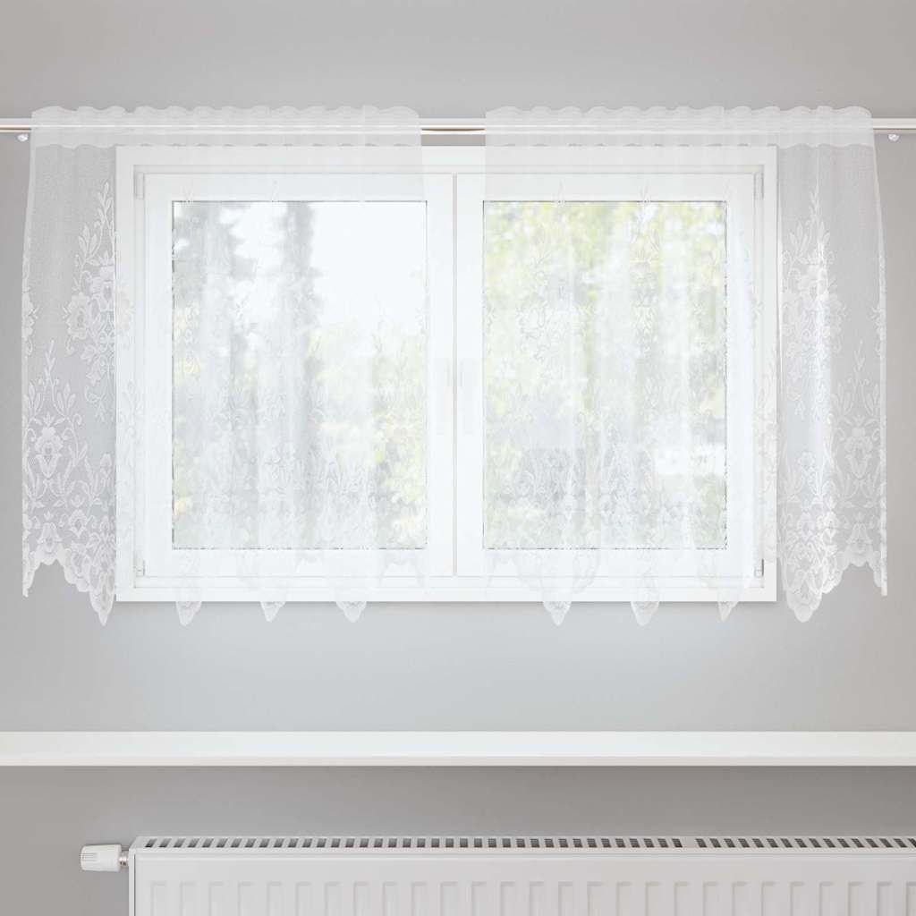 Gordijnen met gordijnen Wit 150 x 80 cm Polyester