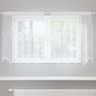 Lace Curtain with Floral White Curtains 100 x 150 cm Polyester