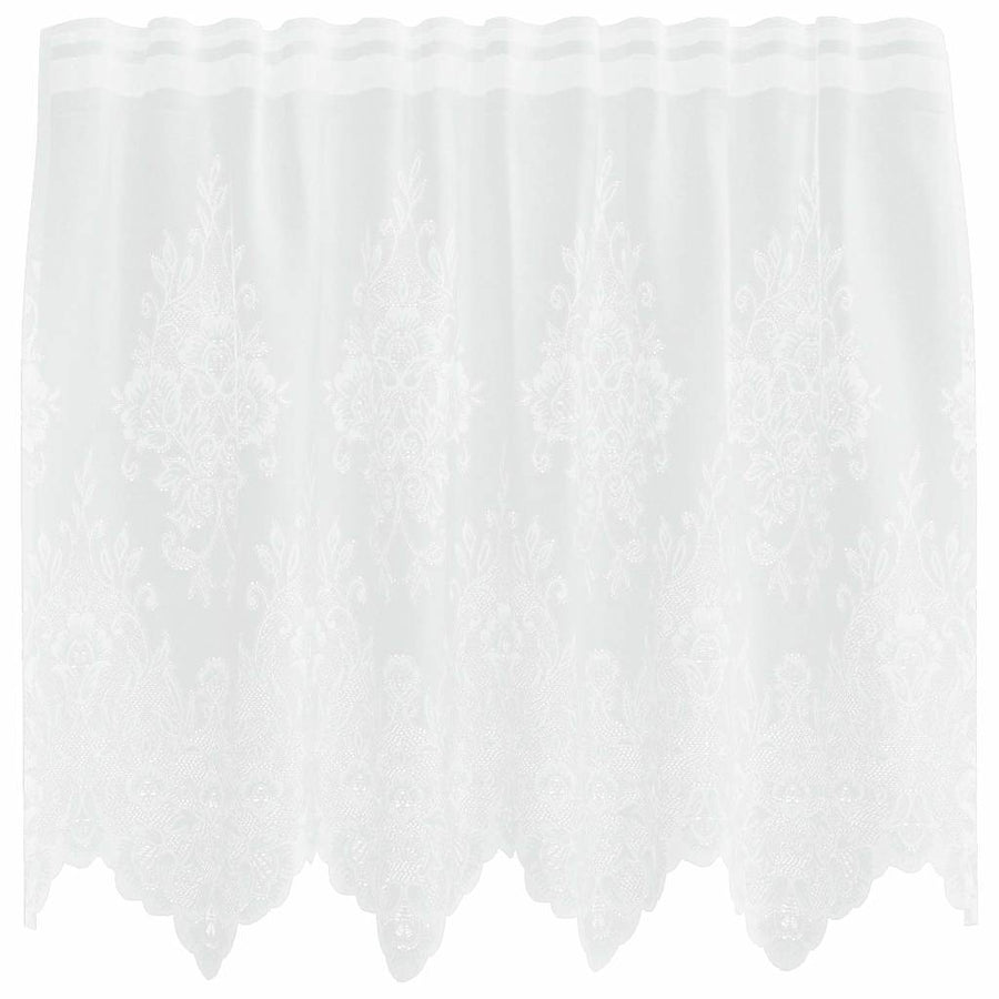 Gordijnen met gordijnen Bloemen Wit 150 x 100 cm Polyester