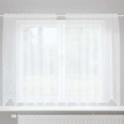 Vitrage 140x150 cm wit bloemen polyester