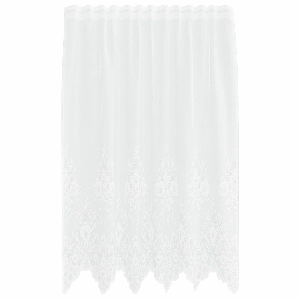 Gordijnen met gordijnen Bloemen Wit 150 x 140 cm Polyester