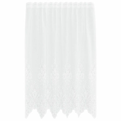 Gordijnen met gordijnen Bloemen Wit 150 x 140 cm Polyester