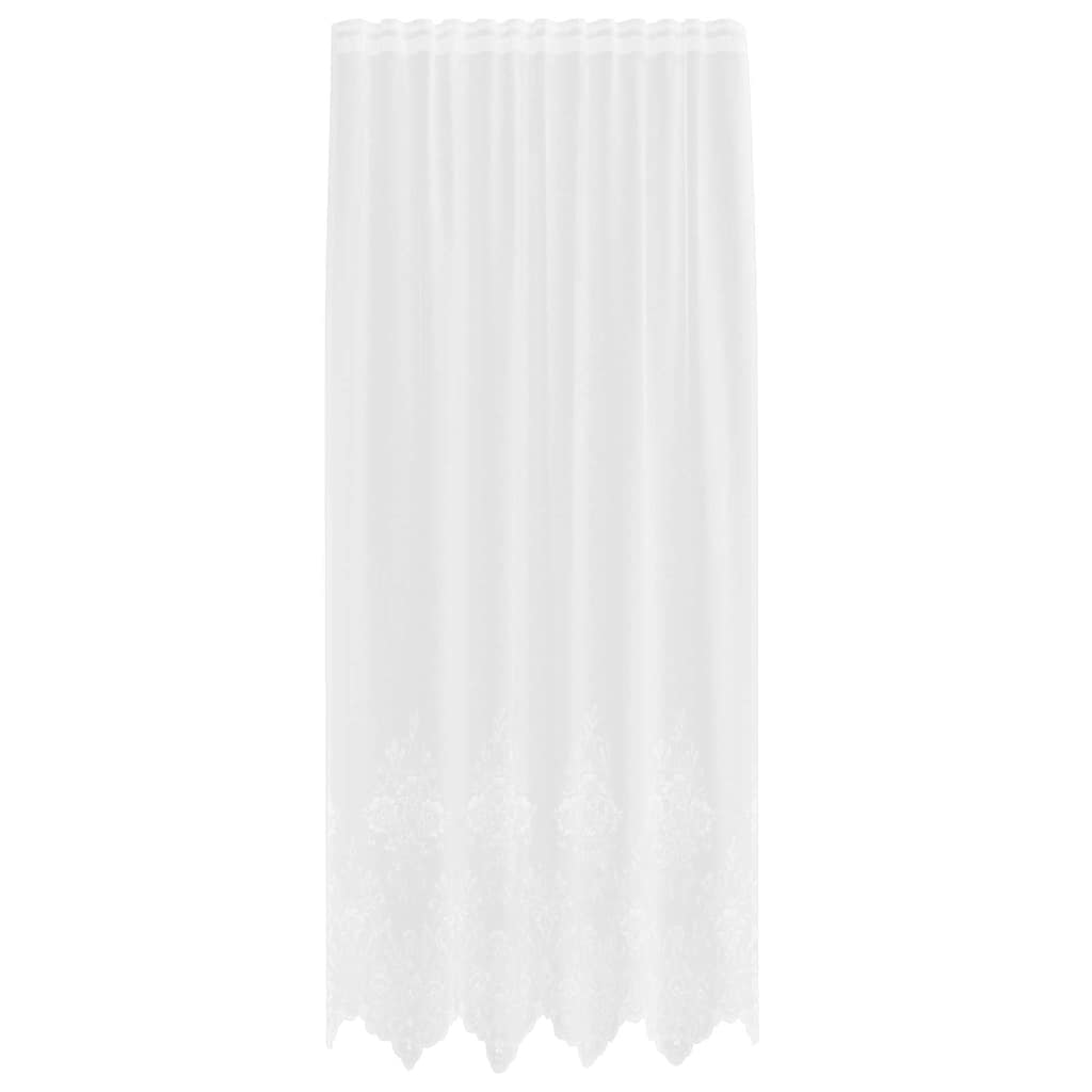 Gordijnen met gordijnen Bloemen Wit 150 x 240 cm Polyester