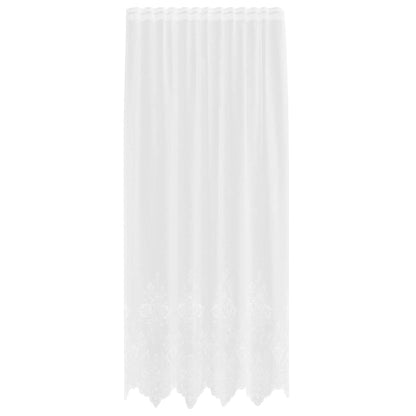 Gordijnen met gordijnen Bloemen Wit 150 x 240 cm Polyester