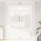 Lace curtain with floral curtains White 300 x 150 cm Polyester