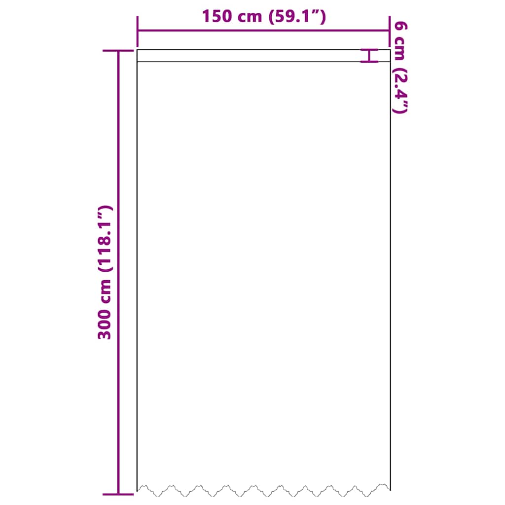 Gordijnen met gordijnen Wit 150 x 300 cm Polyester