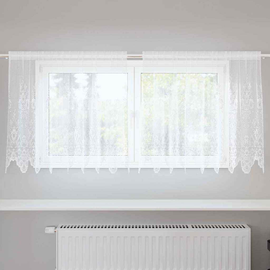 Gordijnen met gordijnen Wit 200 x 100 cm Polyester