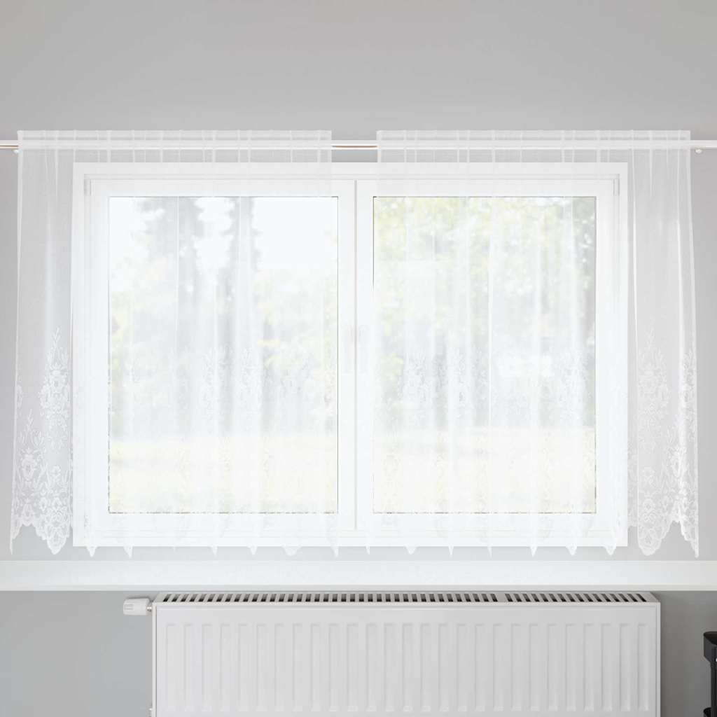 Gordijnen met gordijnen Wit 200 x 140 cm Polyester