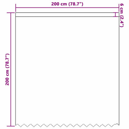 Gordijnen met gordijnen Bloemen Wit 200 x 200 cm Polyester